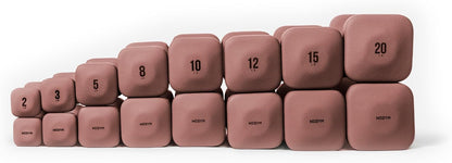 Square Dumbbell Set for Home Gym, Free Weights for Strength Training