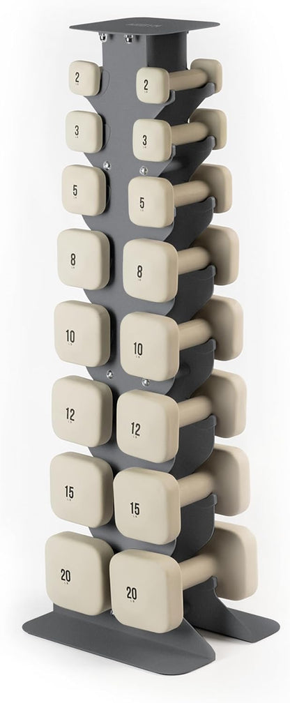 Square Dumbbell Set for Home Gym, Free Weights for Strength Training