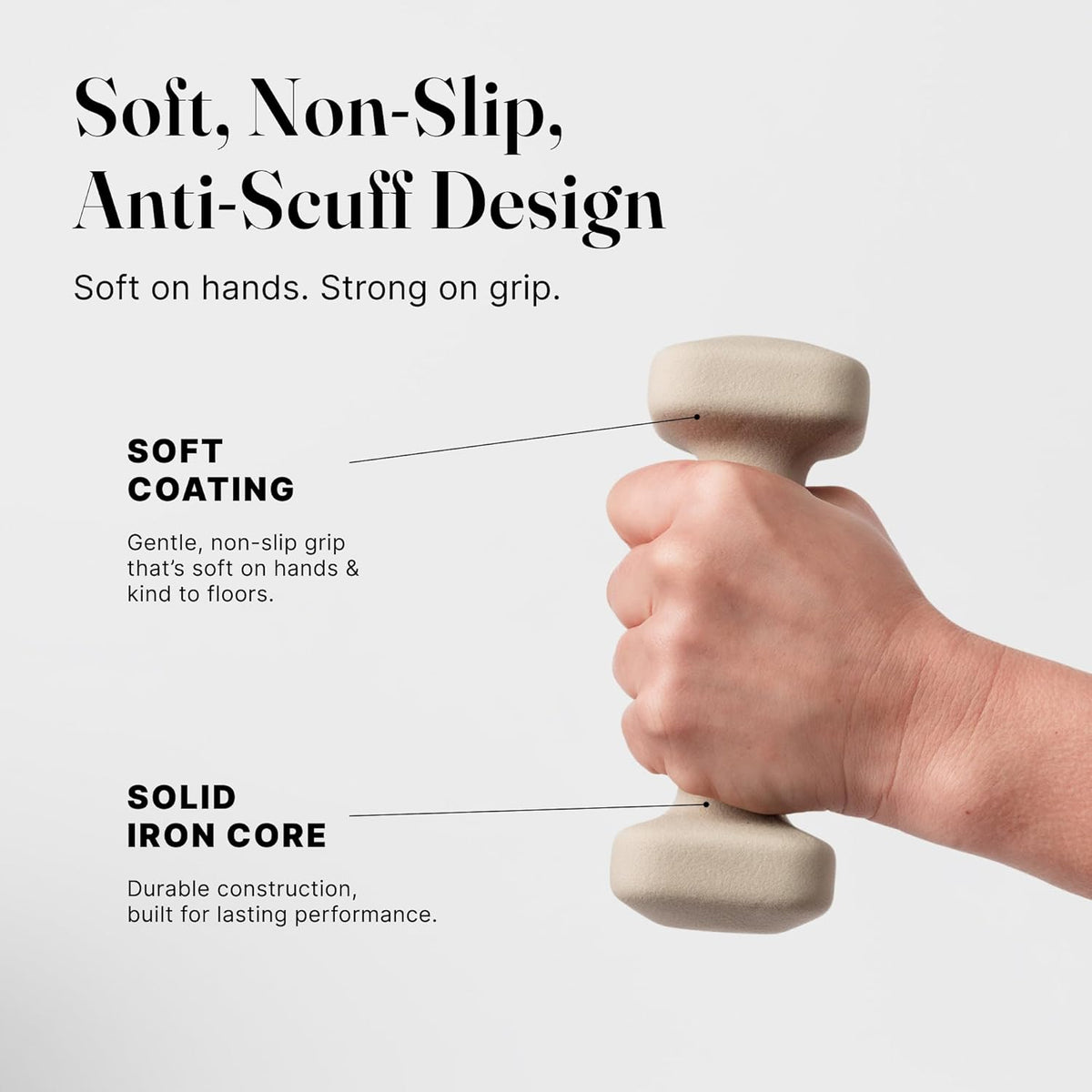 Square Dumbbell Set for Home Gym, Free Weights for Strength Training