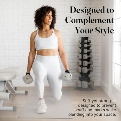 Square Dumbbell Set for Home Gym, Free Weights for Strength Training
