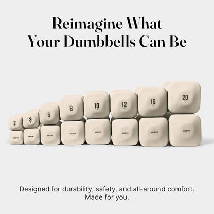 Square Dumbbell Set for Home Gym, Free Weights for Strength Training