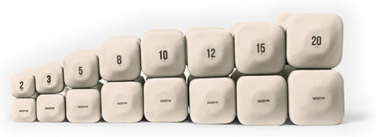 Square Dumbbell Set for Home Gym, Free Weights for Strength Training
