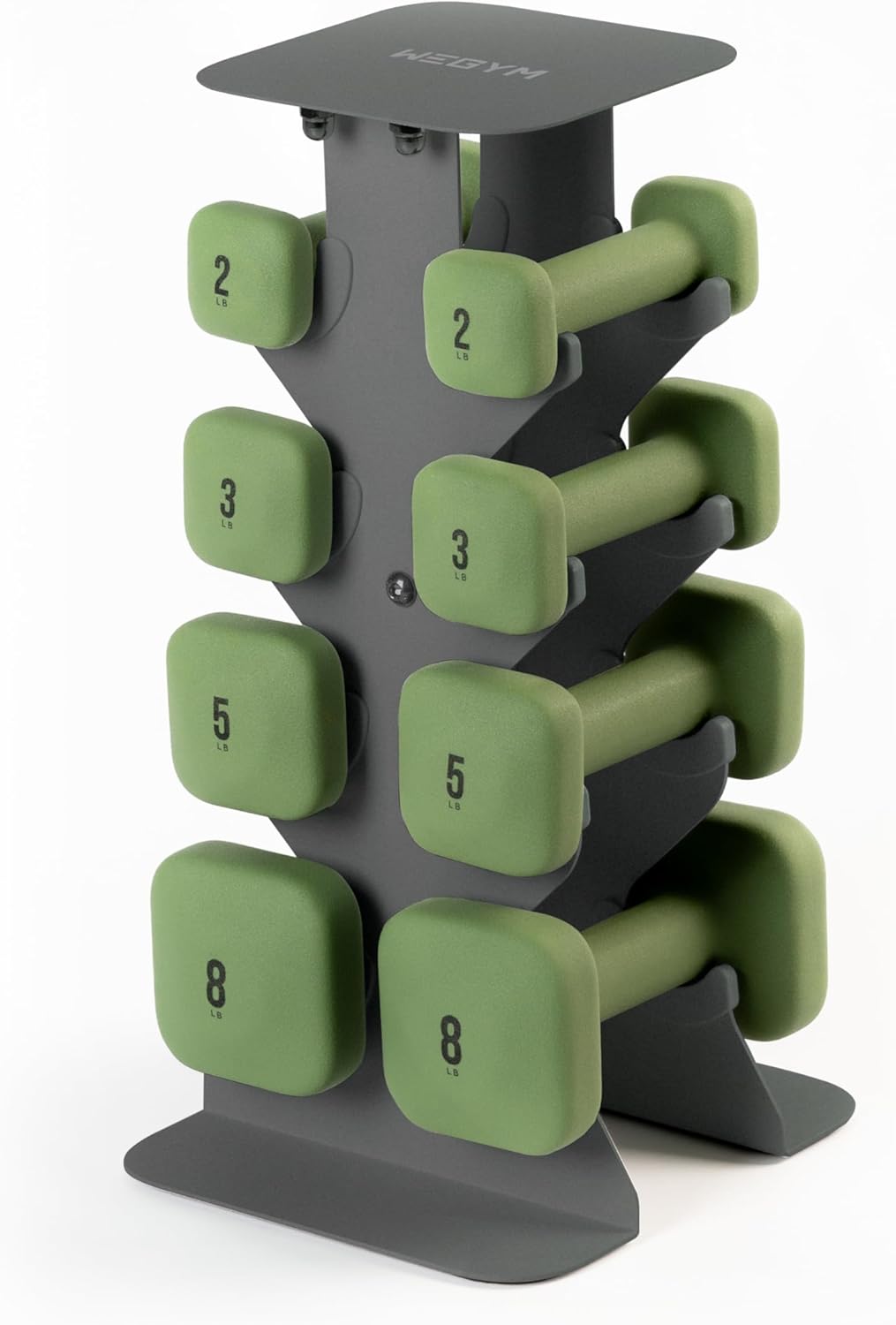 Square Dumbbell Set for Home Gym, Free Weights for Strength Training