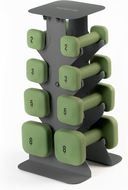 Square Dumbbell Set for Home Gym, Free Weights for Strength Training