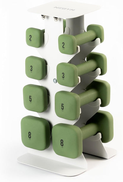 Square Dumbbell Set for Home Gym, Free Weights for Strength Training