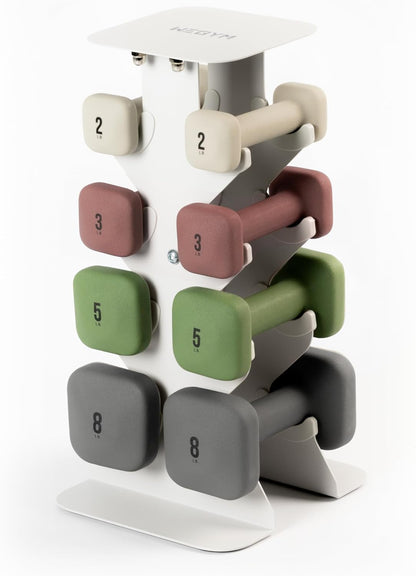 Square Dumbbell Set for Home Gym, Free Weights for Strength Training