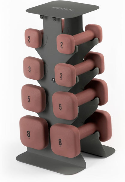 Square Dumbbell Set for Home Gym, Free Weights for Strength Training