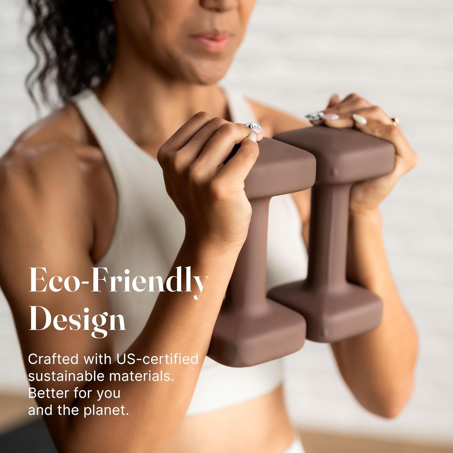 Square Dumbbell Set for Home Gym, Free Weights for Strength Training