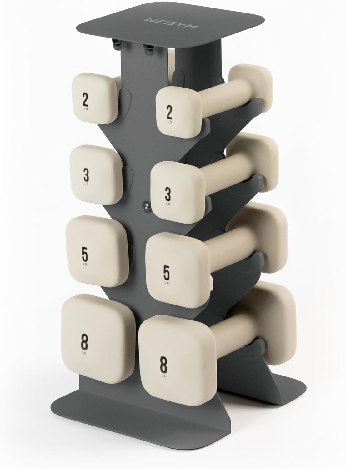 Square Dumbbell Set for Home Gym, Free Weights for Strength Training