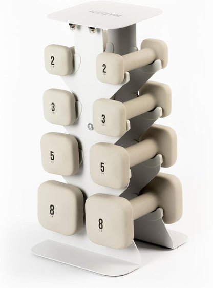 Square Dumbbell Set for Home Gym, Free Weights for Strength Training