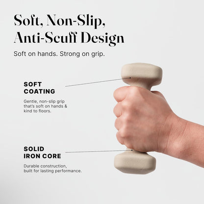 Square Dumbbell Set for Home Gym, Free Weights for Strength Training