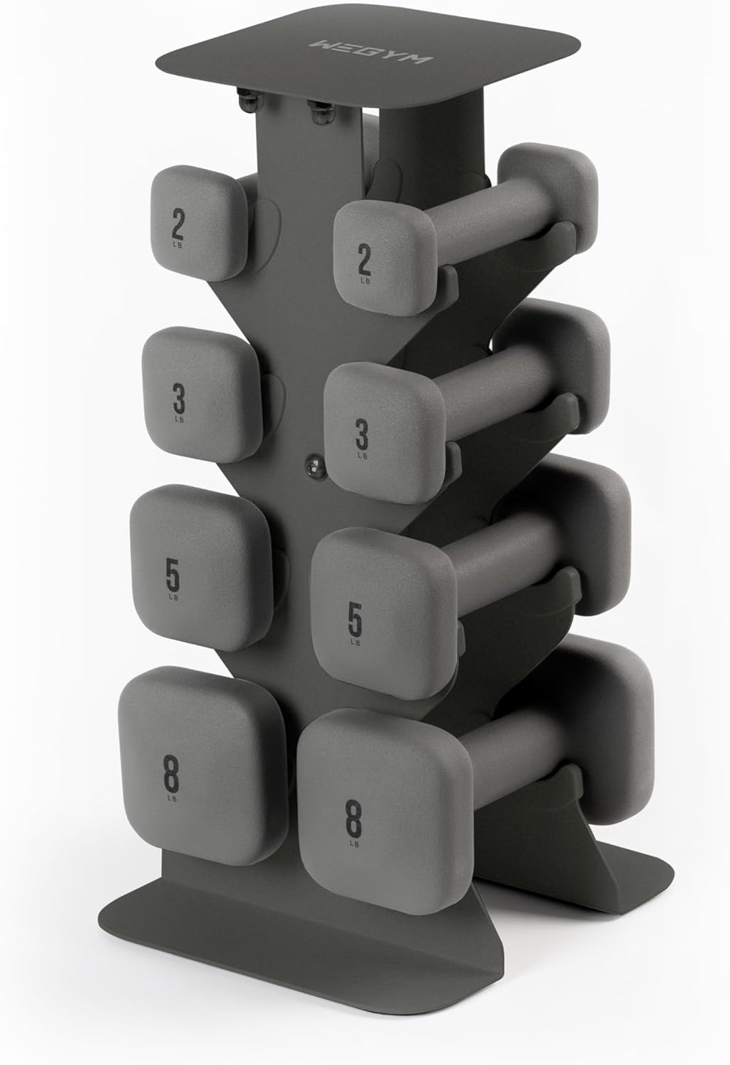 Square Dumbbell Set for Home Gym, Free Weights for Strength Training