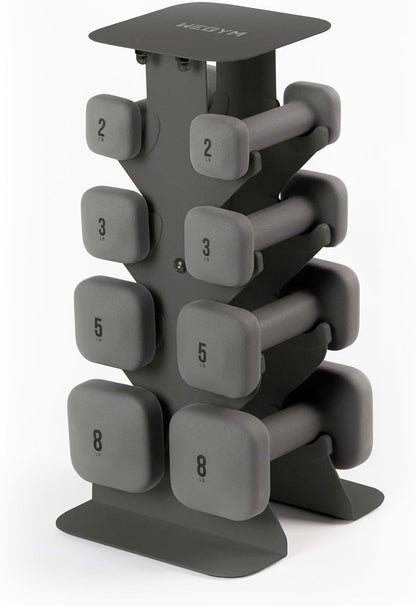 Square Dumbbell Set for Home Gym, Free Weights for Strength Training