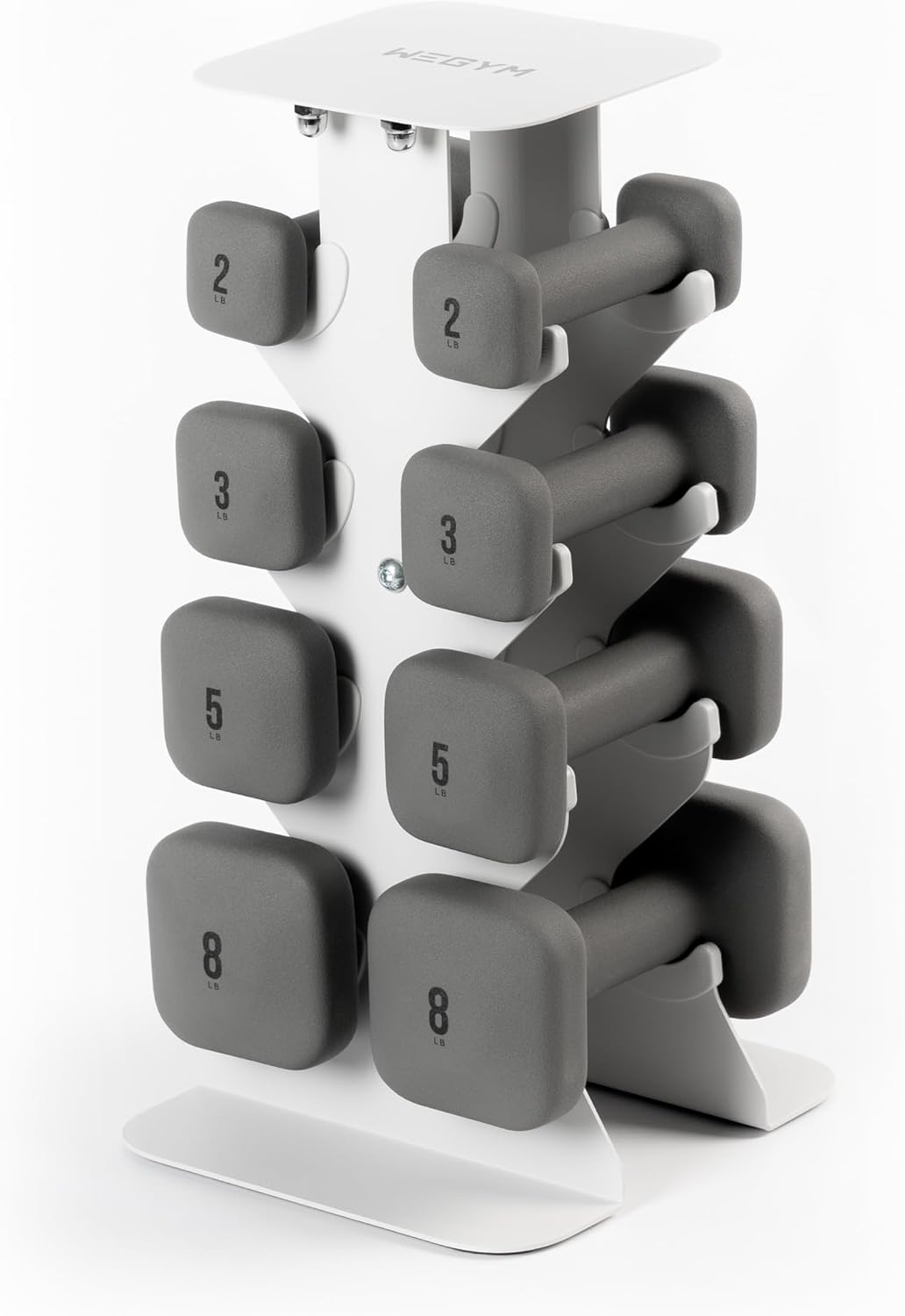 Square Dumbbell Set for Home Gym, Free Weights for Strength Training