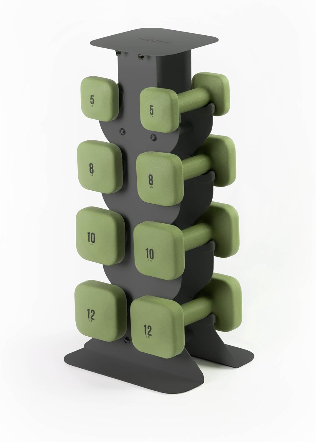 Square Dumbbell Set for Home Gym, Free Weights for Strength Training