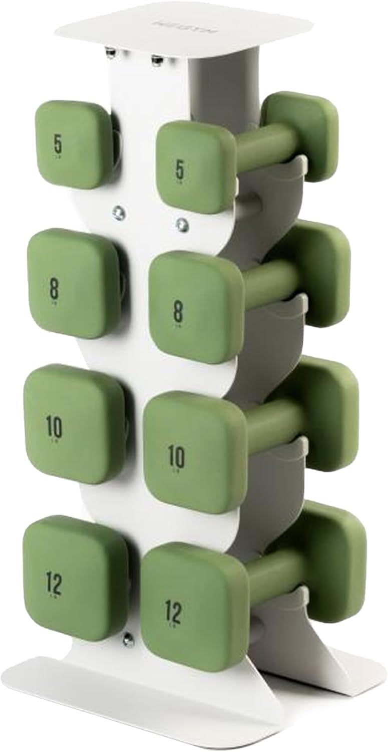 Square Dumbbell Set for Home Gym, Free Weights for Strength Training