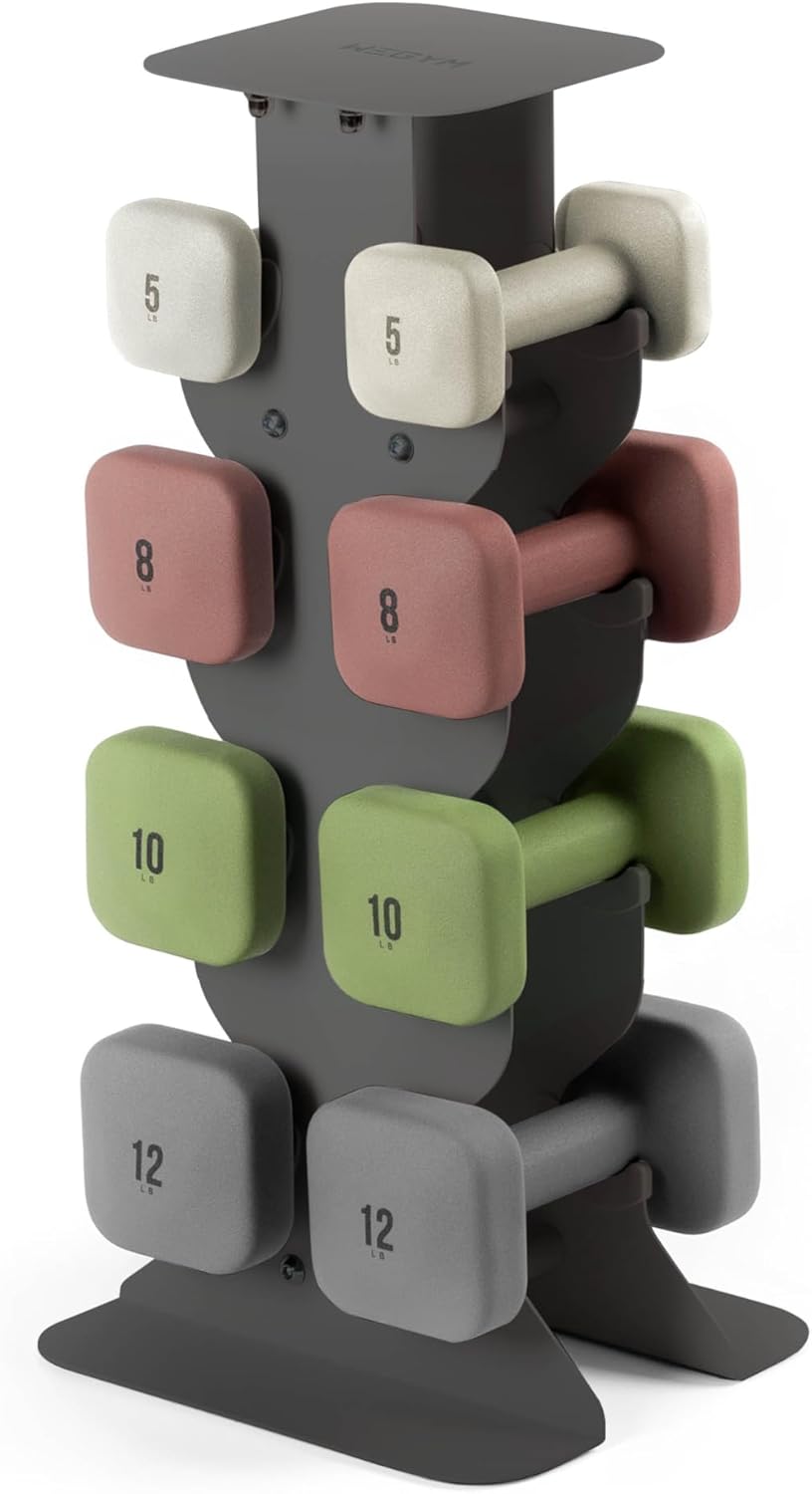 Square Dumbbell Set for Home Gym, Free Weights for Strength Training