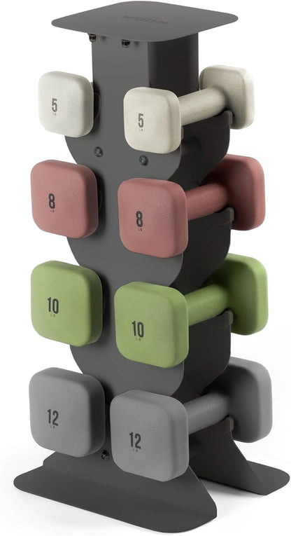 Square Dumbbell Set for Home Gym, Free Weights for Strength Training