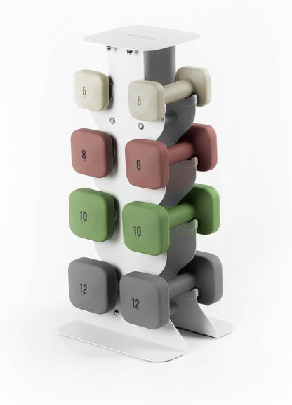 Square Dumbbell Set for Home Gym, Free Weights for Strength Training