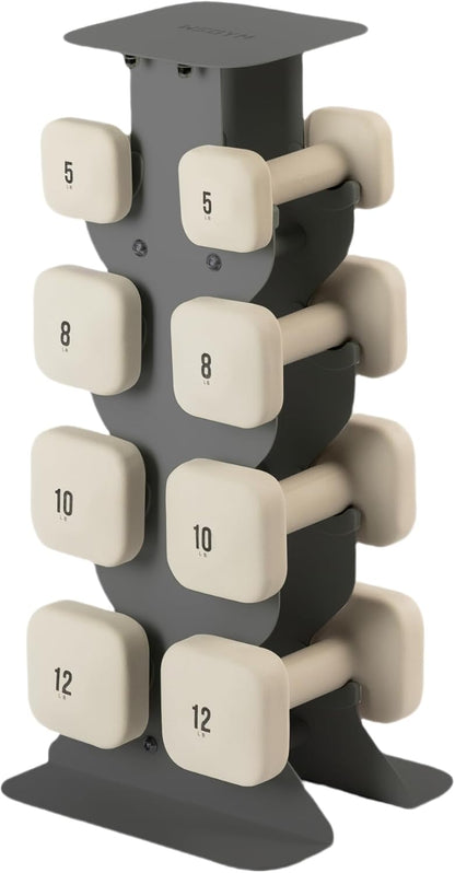 Square Dumbbell Set for Home Gym, Free Weights for Strength Training