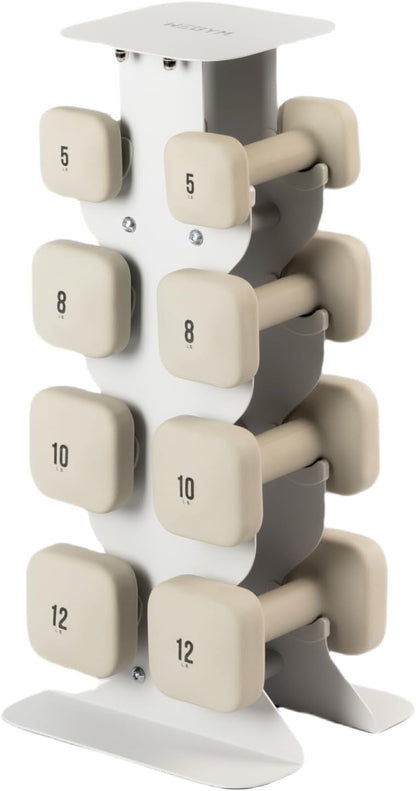 Square Dumbbell Set for Home Gym, Free Weights for Strength Training