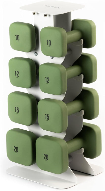 Square Dumbbell Set for Home Gym, Free Weights for Strength Training