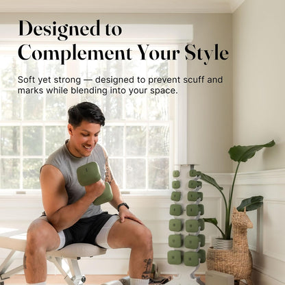 Square Dumbbell Set for Home Gym, Free Weights for Strength Training