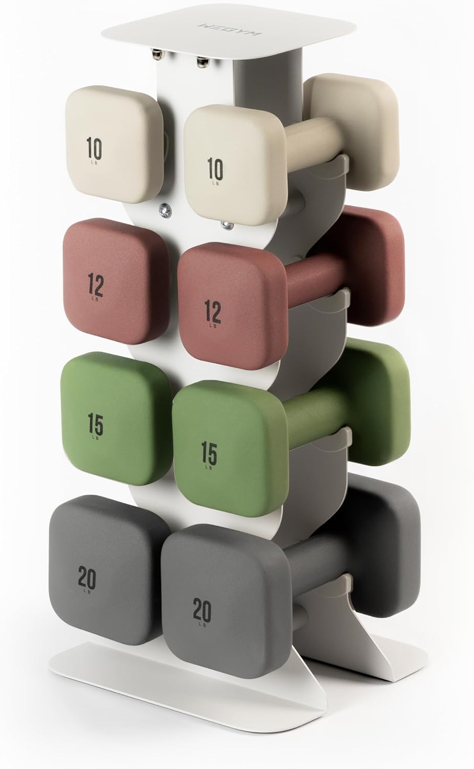 Square Dumbbell Set for Home Gym, Free Weights for Strength Training