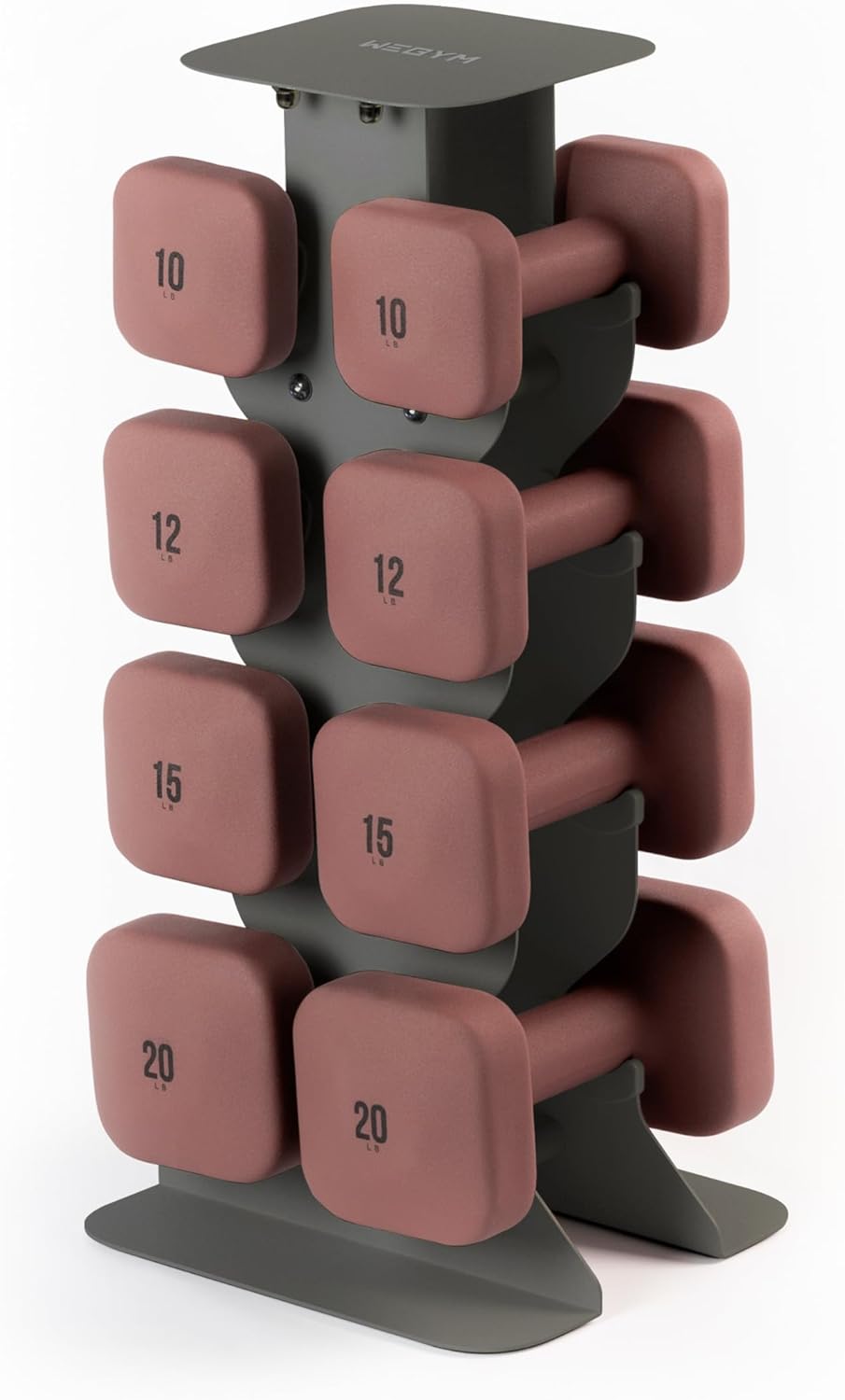 Square Dumbbell Set for Home Gym, Free Weights for Strength Training