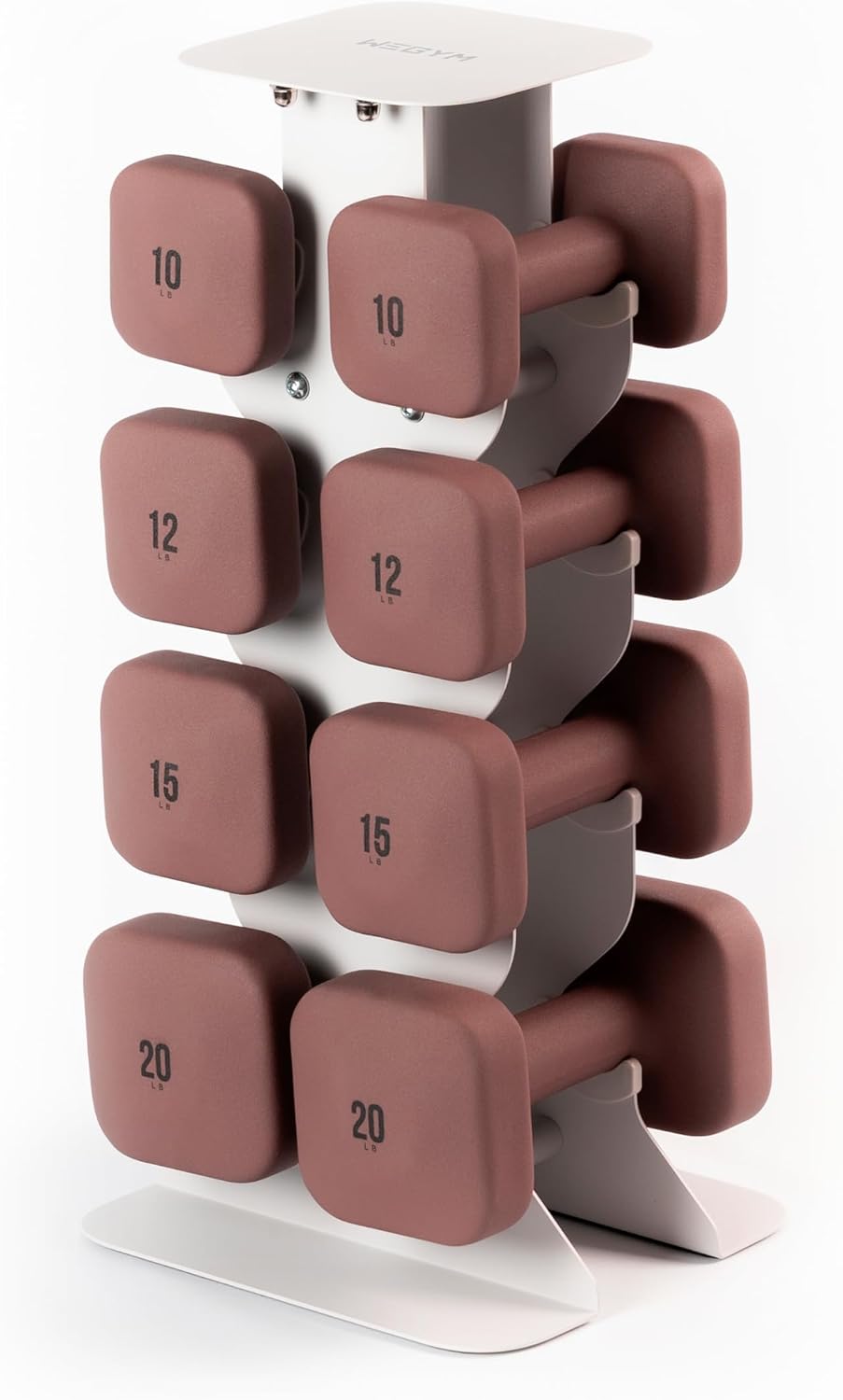 Square Dumbbell Set for Home Gym, Free Weights for Strength Training