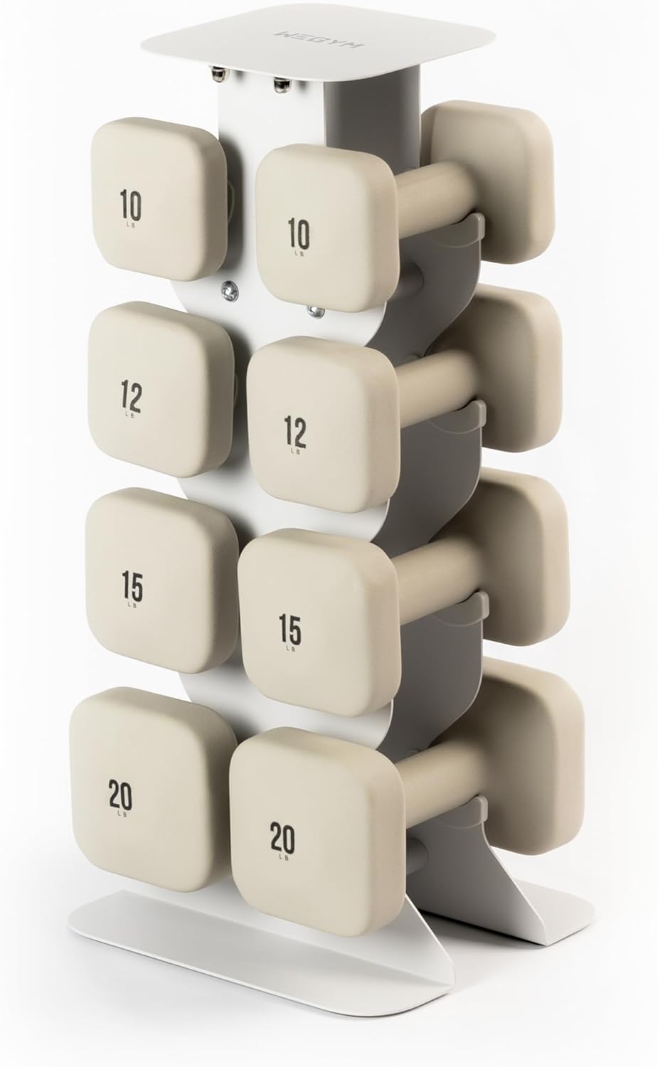 Square Dumbbell Set for Home Gym, Free Weights for Strength Training