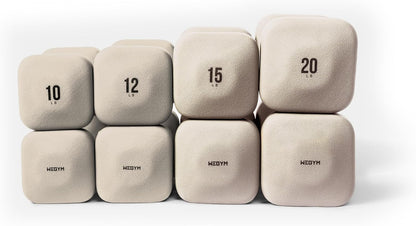 Square Dumbbell Set for Home Gym, Free Weights for Strength Training