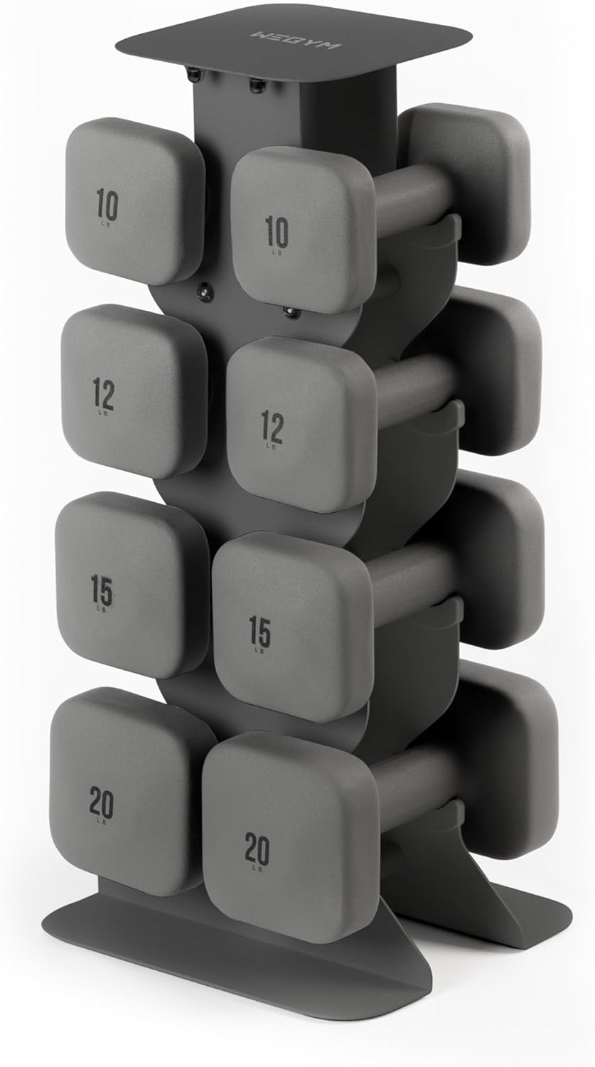Square Dumbbell Set for Home Gym, Free Weights for Strength Training
