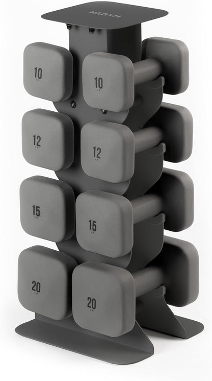 Square Dumbbell Set for Home Gym, Free Weights for Strength Training