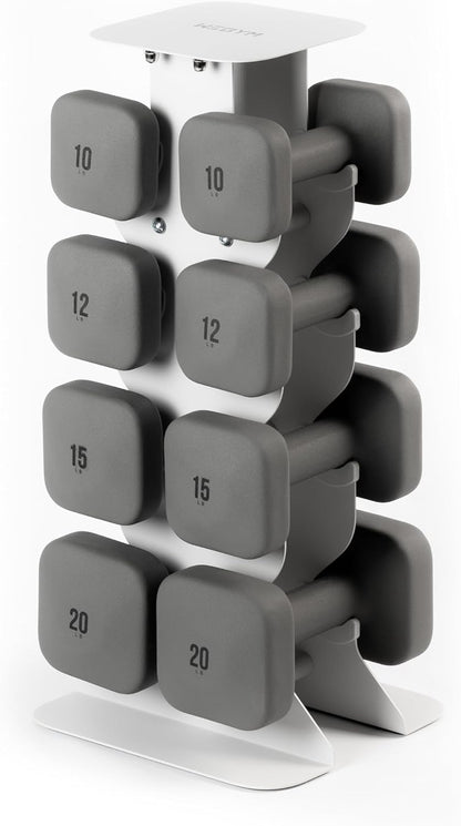 Square Dumbbell Set for Home Gym, Free Weights for Strength Training