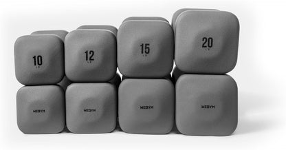 Square Dumbbell Set for Home Gym, Free Weights for Strength Training