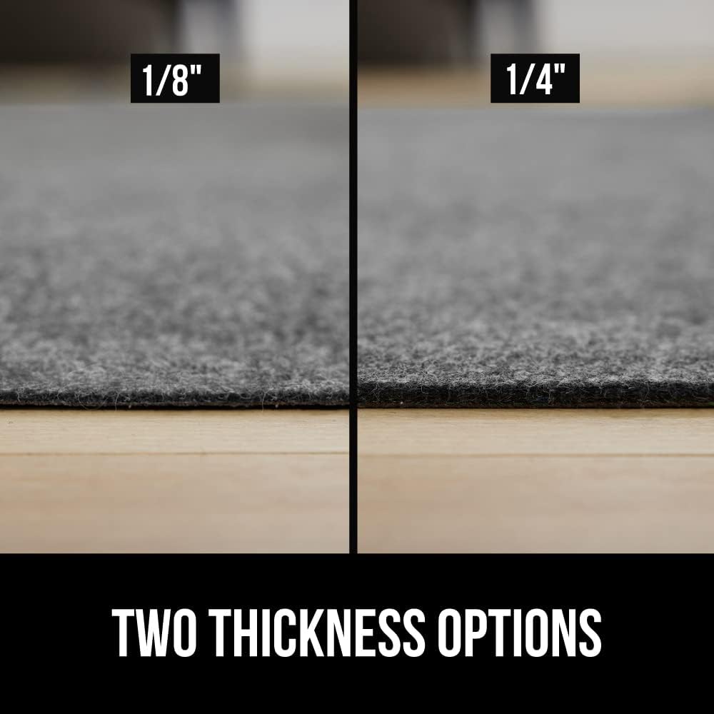 Felt with Rubber Stay in Place Slip Resistant Rug Pad, 1/8 inch Thick, 2x3 FT Protective Padding Under Area Rugs, Cushioned Gripper Pads, Carpet Runners, Hardwood Floors Protection