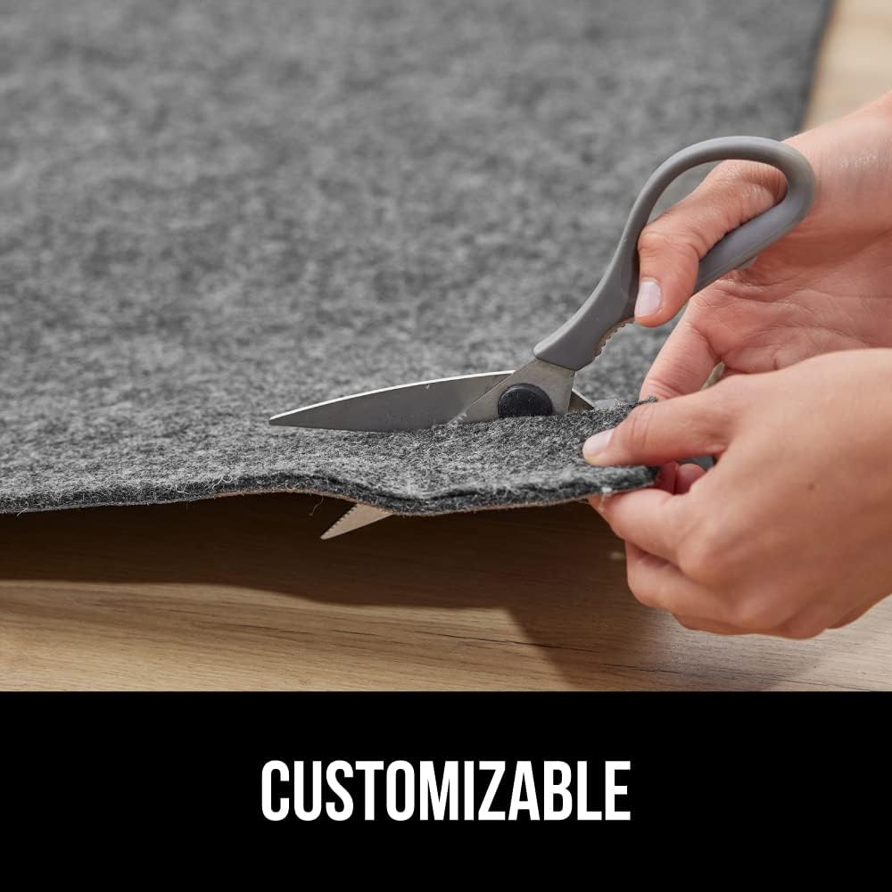 Felt with Rubber Stay in Place Slip Resistant Rug Pad, 1/8 inch Thick, 2x3 FT Protective Padding Under Area Rugs, Cushioned Gripper Pads, Carpet Runners, Hardwood Floors Protection