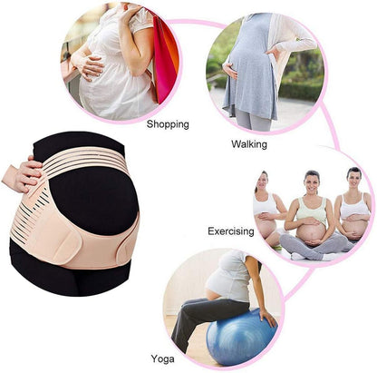 Pregnancy Belly Band - 3 in 1 Belly Bands for Pregnant Women,Elastic Belly Band for Pregnancy, Maternity Belt Waist Care Binder Brace Prenatal Protector, Pregnancy Belt Belly Support for Pain Relieve, Mothers Day Gifts，XL