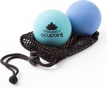 Massage Therapy Ball Set of 2 - Myofascial Release, Trigger Point & Deep Tissue - Lacrosse Ball for Back, Neck, Foot and Plantar Fasciitis Relief