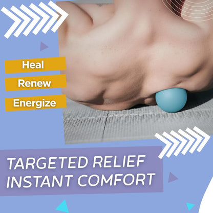 Massage Therapy Ball Set of 2 - Myofascial Release, Trigger Point & Deep Tissue - Lacrosse Ball for Back, Neck, Foot and Plantar Fasciitis Relief