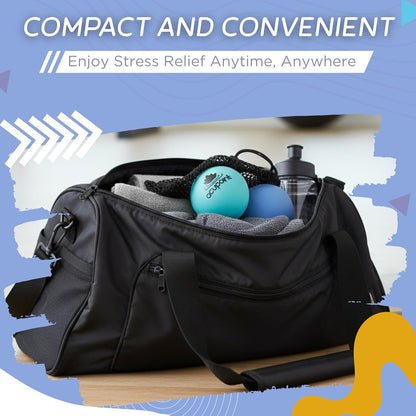 Massage Therapy Ball Set of 2 - Myofascial Release, Trigger Point & Deep Tissue - Lacrosse Ball for Back, Neck, Foot and Plantar Fasciitis Relief