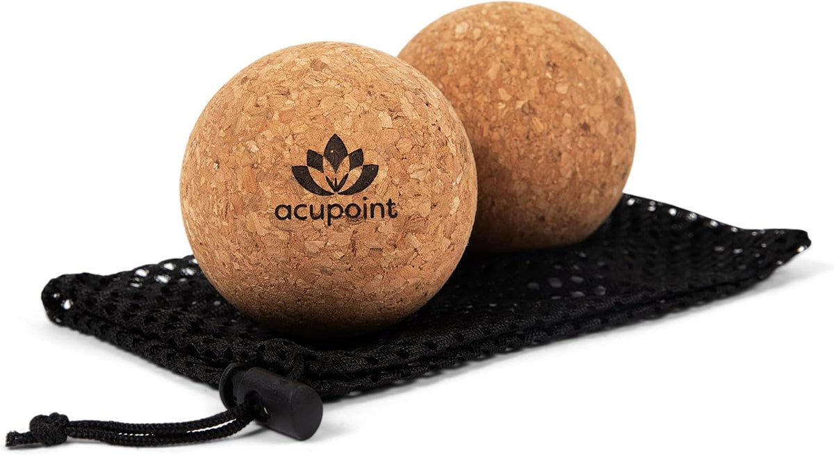 Massage Therapy Ball Set of 2 - Myofascial Release, Trigger Point & Deep Tissue - Lacrosse Ball for Back, Neck, Foot and Plantar Fasciitis Relief