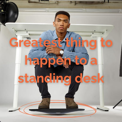 Adult Balance Board for Standing Desk - Anti Fatigue USA Made 360 Degree Rocker Wobble Board as Exercise Equipment to Increase Focus & Movement - Sustainable Anti-Slip Plane Standing Board
