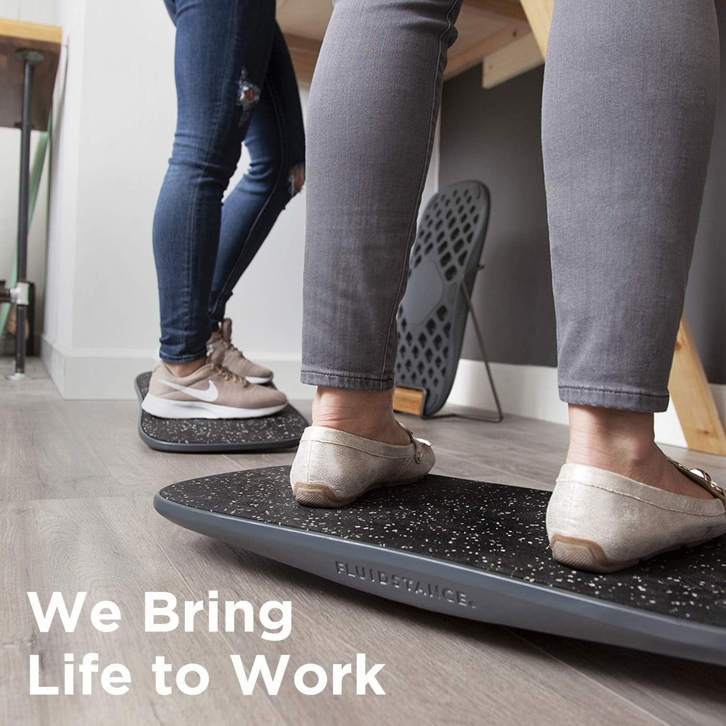 Adult Balance Board for Standing Desk - Anti Fatigue USA Made 360 Degree Rocker Wobble Board as Exercise Equipment to Increase Focus & Movement - Sustainable Anti-Slip Plane Standing Board