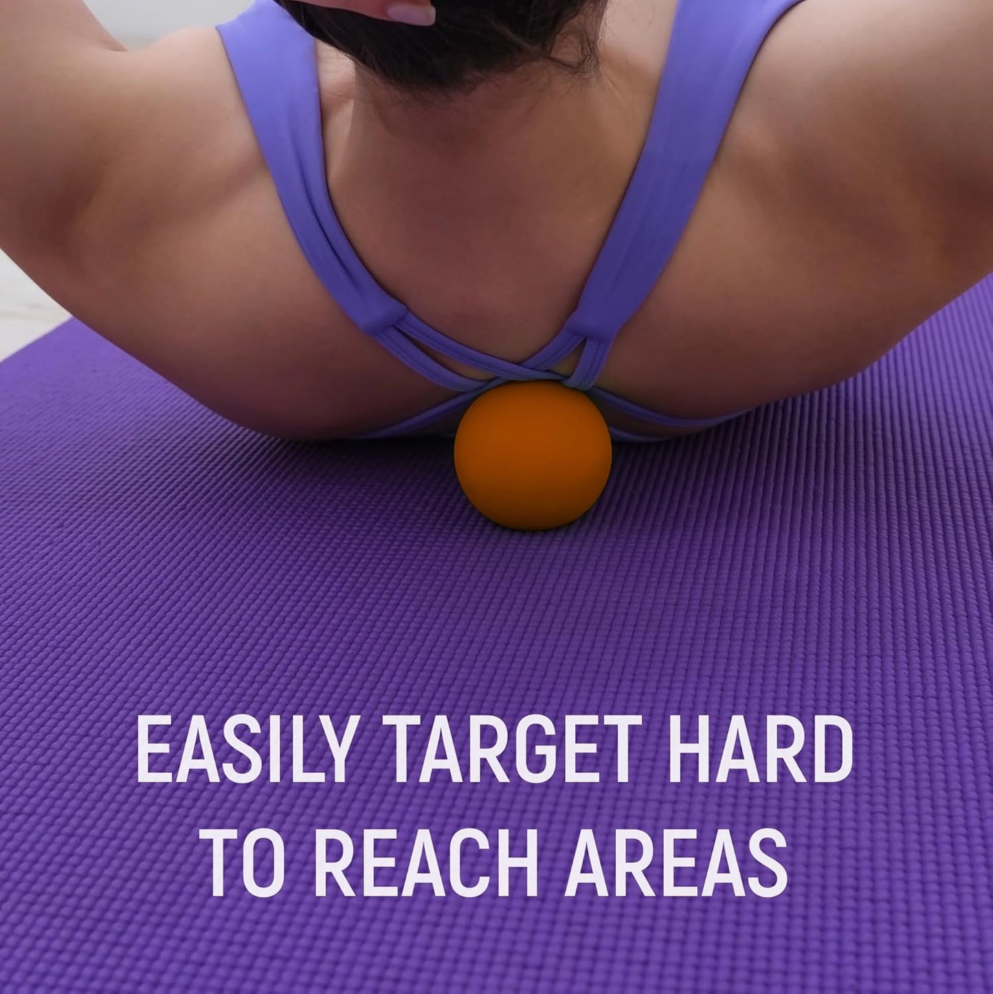 Massage Lacrosse Balls for Deep Tissue Relief - Trigger Point Therapy Ball Set for Plantar Fasciitis, Myofascial Release for Back, Shoulder, Foot - Massage Ball Roller - 2 Pack (Blue/Orange)