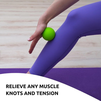 Massage Lacrosse Balls for Deep Tissue Relief - Trigger Point Therapy Ball Set for Plantar Fasciitis, Myofascial Release for Back, Shoulder, Foot - Massage Ball Roller - 2 Pack (Blue/Orange)