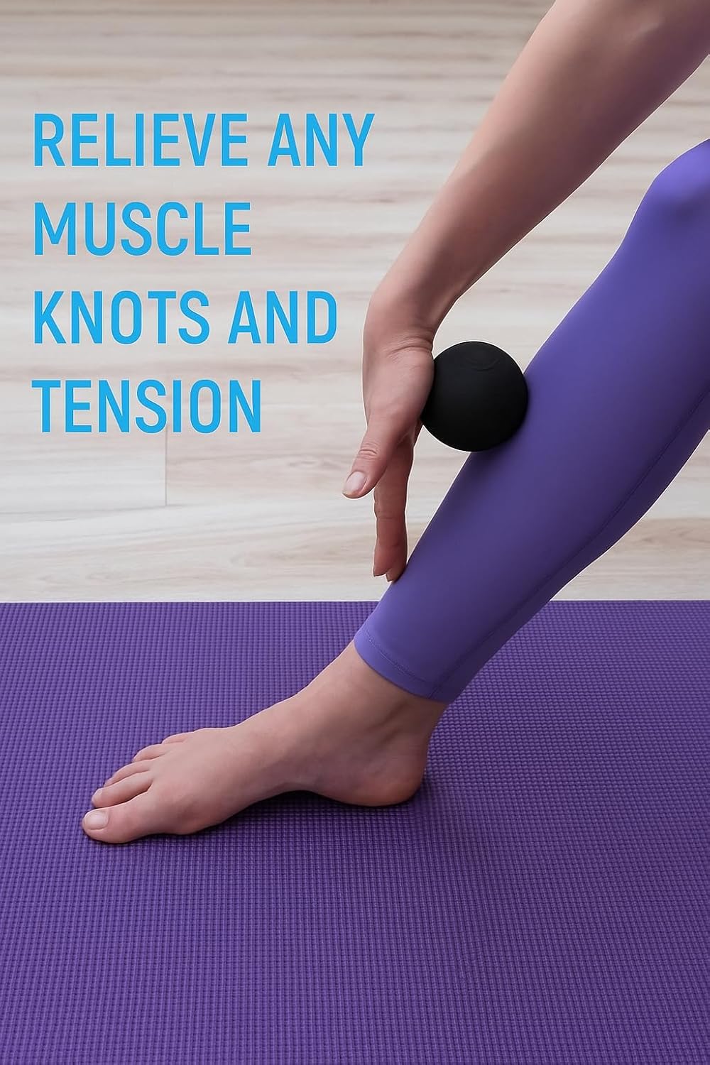 Massage Lacrosse Balls for Deep Tissue Relief - Trigger Point Therapy Ball Set for Plantar Fasciitis, Myofascial Release for Back, Shoulder, Foot - Massage Ball Roller - 2 Pack (Blue/Orange)