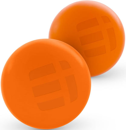 Massage Lacrosse Balls for Deep Tissue Relief - Trigger Point Therapy Ball Set for Plantar Fasciitis, Myofascial Release for Back, Shoulder, Foot - Massage Ball Roller - 2 Pack (Blue/Orange)