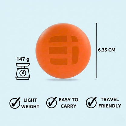 Massage Lacrosse Balls for Deep Tissue Relief - Trigger Point Therapy Ball Set for Plantar Fasciitis, Myofascial Release for Back, Shoulder, Foot - Massage Ball Roller - 2 Pack (Blue/Orange)